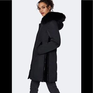 Dawn levy 100% real fox fur puffer coat/jacket NWT